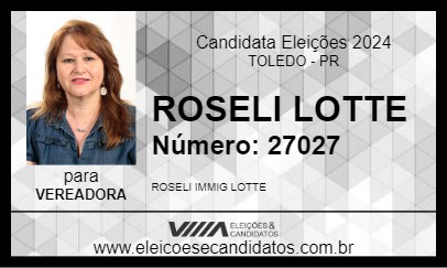 Candidato ROSELI LOTTE 2024 - TOLEDO - Eleições