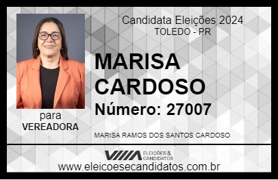 Candidato MARISA CARDOSO 2024 - TOLEDO - Eleições