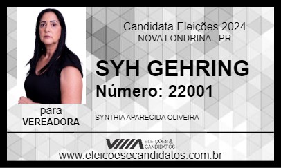 Candidato SYH GEHRING 2024 - NOVA LONDRINA - Eleições