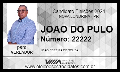 Candidato JOAO DO PULO 2024 - NOVA LONDRINA - Eleições