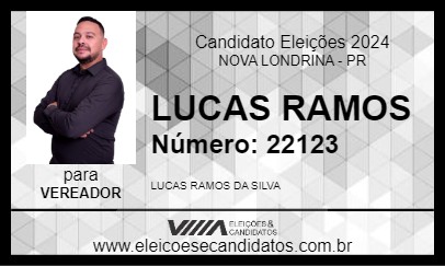 Candidato LUCAS RAMOS 2024 - NOVA LONDRINA - Eleições