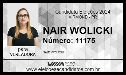 Candidato NAIR WOLICKI 2024 - VIRMOND - Eleições