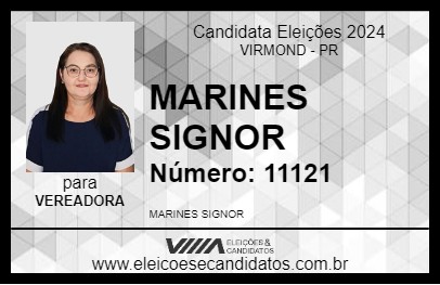 Candidato MARINES SIGNOR 2024 - VIRMOND - Eleições