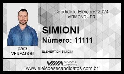 Candidato SIMIONI 2024 - VIRMOND - Eleições