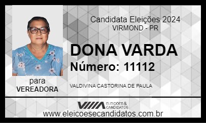 Candidato DONA VARDA 2024 - VIRMOND - Eleições