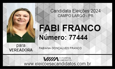 Candidato FABI FRANCO 2024 - CAMPO LARGO - Eleições