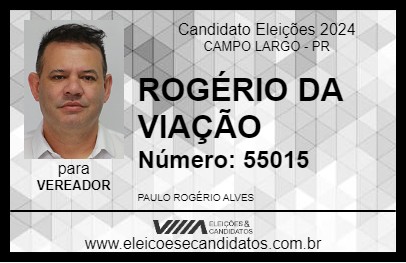 Candidato ROGÉRIO DA VIAÇÃO 2024 - CAMPO LARGO - Eleições