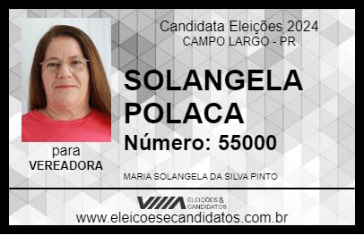 Candidato SOLANGE POLACA 2024 - CAMPO LARGO - Eleições