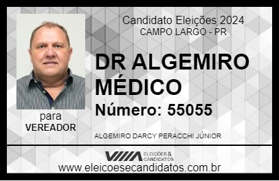 Candidato DR ALGEMIRO MÉDICO 2024 - CAMPO LARGO - Eleições