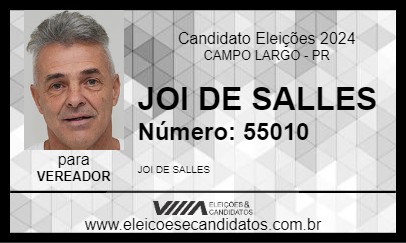 Candidato JOI DE SALLES 2024 - CAMPO LARGO - Eleições