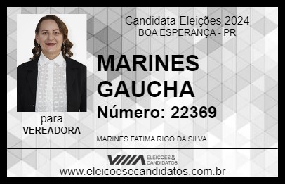 Candidato MARINES GAUCHA 2024 - BOA ESPERANÇA - Eleições