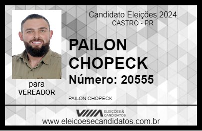 Candidato PAILON CHOPECK 2024 - CASTRO - Eleições