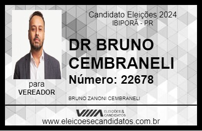 Candidato DR BRUNO CEMBRANELI 2024 - IBIPORÃ - Eleições