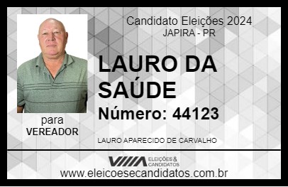 Candidato LAURO DA SAÚDE 2024 - JAPIRA - Eleições