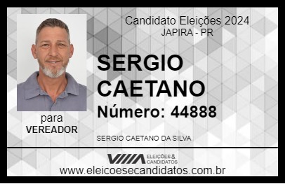 Candidato SERGIO CAETANO 2024 - JAPIRA - Eleições