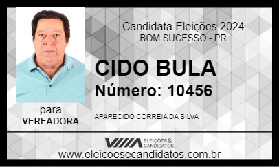 Candidato CIDO BULA 2024 - BOM SUCESSO - Eleições