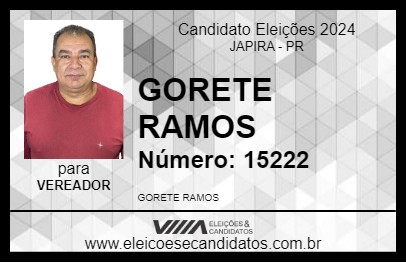 Candidato GORETE RAMOS 2024 - JAPIRA - Eleições