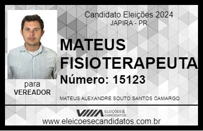 Candidato MATEUS 2024 - JAPIRA - Eleições