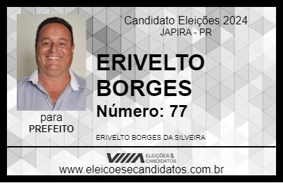 Candidato ERIVELTO BORGES 2024 - JAPIRA - Eleições