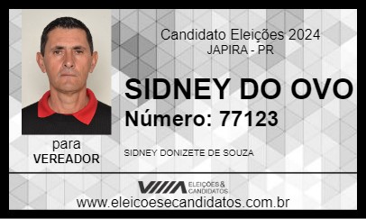 Candidato SIDNEY DO OVO 2024 - JAPIRA - Eleições