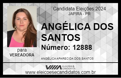 Candidato ANGÉLICA DOS SANTOS 2024 - JAPIRA - Eleições