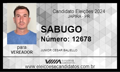 Candidato SABUGO 2024 - JAPIRA - Eleições