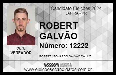 Candidato ROBERT GALVÃO 2024 - JAPIRA - Eleições