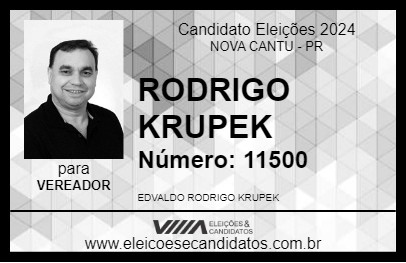 Candidato RODRIGO KRUPEK 2024 - NOVA CANTU - Eleições