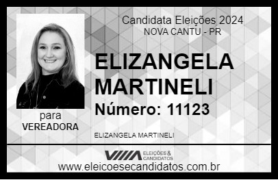 Candidato ELIZANGELA MARTINELI 2024 - NOVA CANTU - Eleições