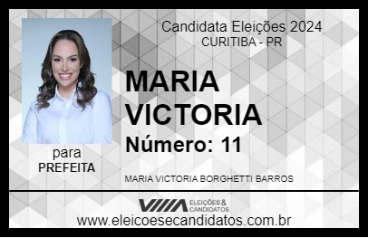 Candidato MARIA VICTORIA 2024 - CURITIBA - Eleições