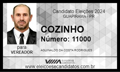 Candidato COZINHO 2024 - GUAPIRAMA - Eleições