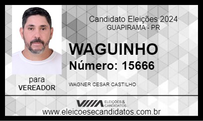 Candidato WAGUINHO 2024 - GUAPIRAMA - Eleições