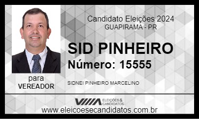 Candidato SID PINHEIRO 2024 - GUAPIRAMA - Eleições