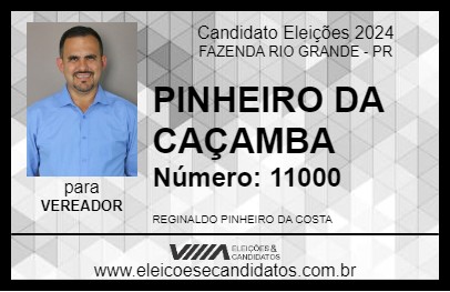 Candidato PINHEIRO DA CAÇAMBA 2024 - FAZENDA RIO GRANDE - Eleições