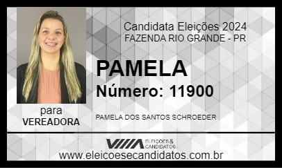 Candidato PAMELA 2024 - FAZENDA RIO GRANDE - Eleições