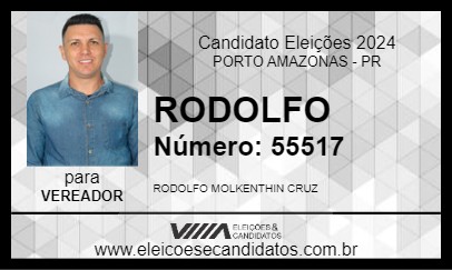 Candidato PROFESSOR RODOLFO 2024 - PORTO AMAZONAS - Eleições