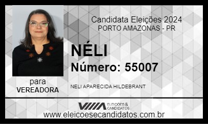 Candidato NÉLI 2024 - PORTO AMAZONAS - Eleições