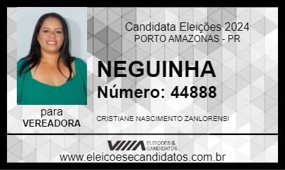 Candidato NEGUINHA 2024 - PORTO AMAZONAS - Eleições