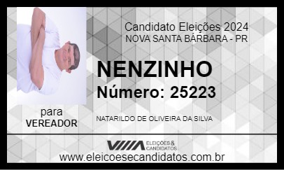 Candidato NENZINHO 2024 - NOVA SANTA BÁRBARA - Eleições