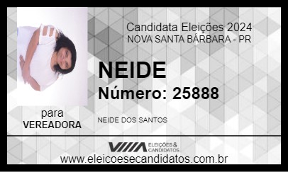 Candidato NEIDE 2024 - NOVA SANTA BÁRBARA - Eleições