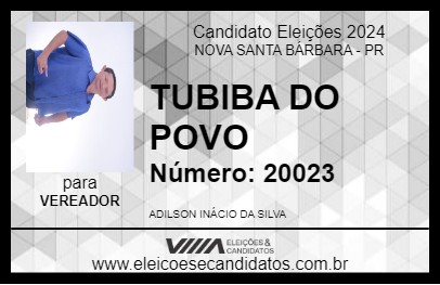 Candidato TUBIBA DO POVO 2024 - NOVA SANTA BÁRBARA - Eleições