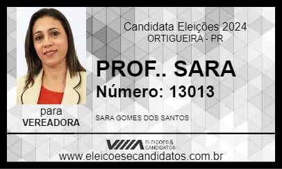 Candidato PROF.. SARA 2024 - ORTIGUEIRA - Eleições