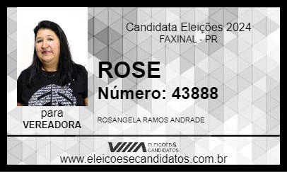 Candidato ROSE 2024 - FAXINAL - Eleições