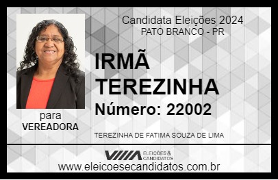 Candidato IRMÃ TEREZINHA 2024 - PATO BRANCO - Eleições