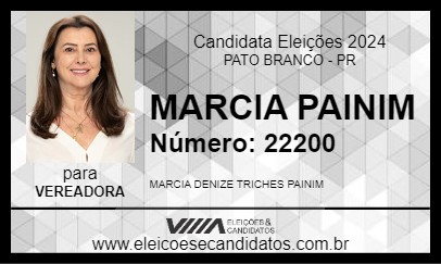 Candidato MARCIA PAINIM 2024 - PATO BRANCO - Eleições