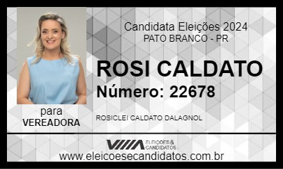 Candidato ROSI CALDATO 2024 - PATO BRANCO - Eleições