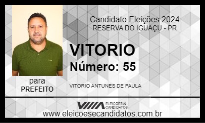 Candidato VITORIO 2024 - RESERVA DO IGUAÇU - Eleições