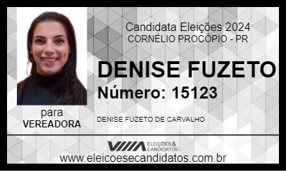 Candidato DENISE FUZETO 2024 - CORNÉLIO PROCÓPIO - Eleições