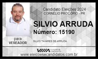 Candidato SILVIO ARRUDA 2024 - CORNÉLIO PROCÓPIO - Eleições