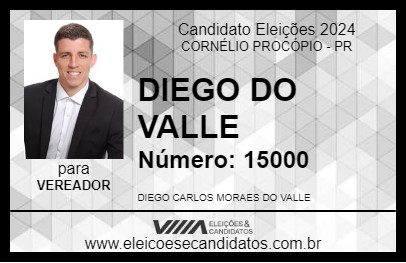 Candidato DIEGO DO VALLE 2024 - CORNÉLIO PROCÓPIO - Eleições